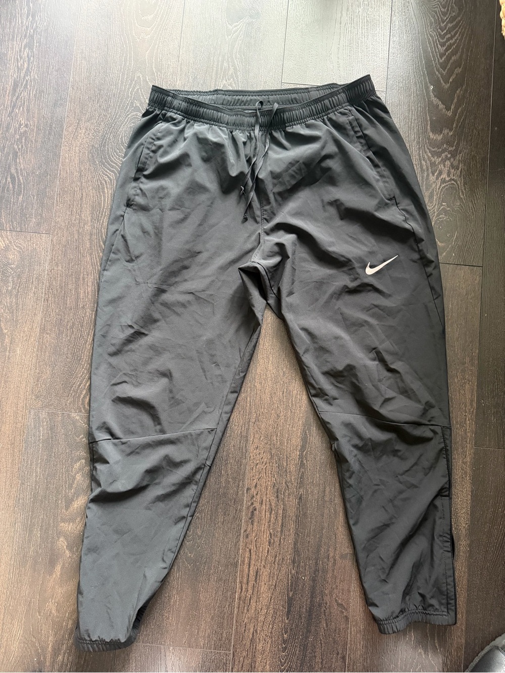 Nike Black Jogger Track Pants with White Swoosh
